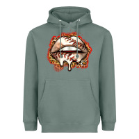 Sage baseball lips Heavyweight Hoodie - Zillion Design Studio