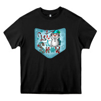 Black Christmas Pocket Heavy Core Tee - CowhideDigitalArt