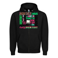 Black dentist tooth Zipper Hoodie - texasbilliewilder