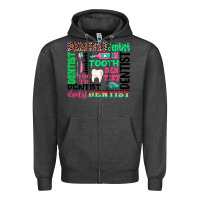 Charcoal Heather dentist tooth Zipper Hoodie - texasbilliewilder