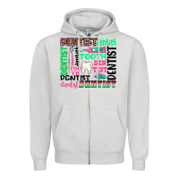 Dove Grey dentist tooth Zipper Hoodie - texasbilliewilder