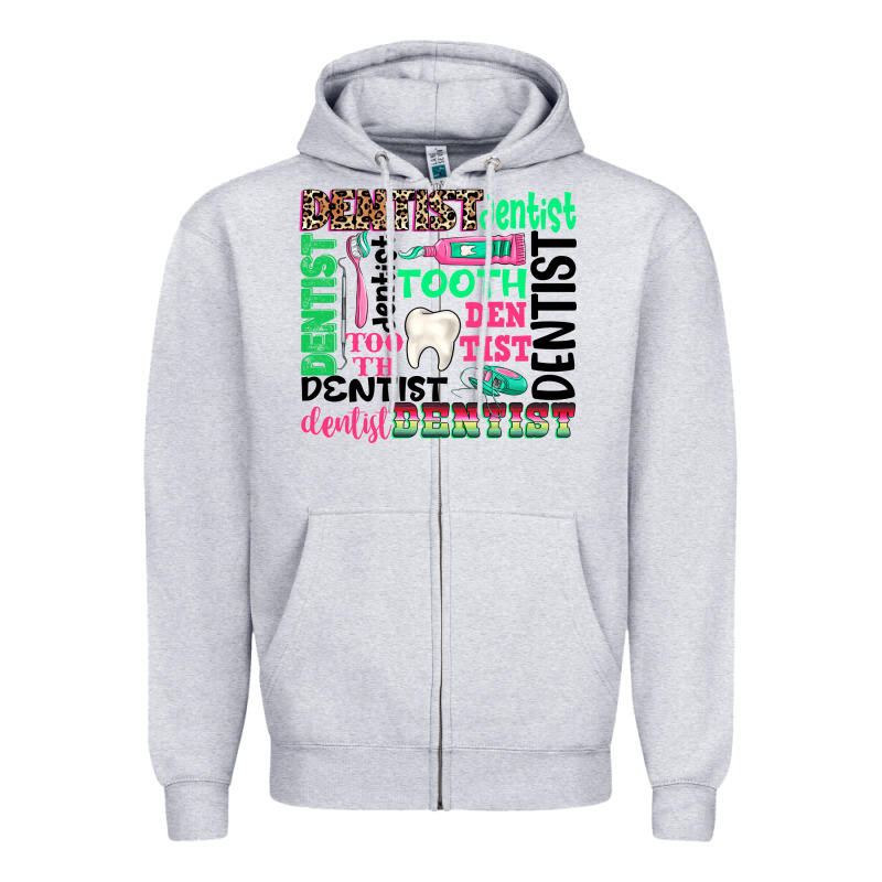 Dentist Tooth Zipper Hoodie by texasbilliewilder | Teevron