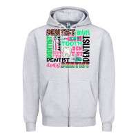 Heather Grey dentist tooth Zipper Hoodie - texasbilliewilder