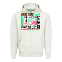 Oatmeal Heather dentist tooth Zipper Hoodie - texasbilliewilder