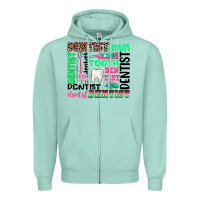Seafoam dentist tooth Zipper Hoodie - texasbilliewilder