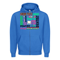 True Royal dentist tooth Zipper Hoodie - texasbilliewilder