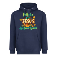 Navy Fall for Jesus He Never Leaves Heavyweight Hoodie - texasbilliewilder