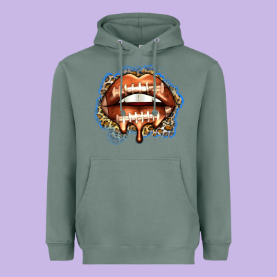 American Football Lips Heavyweight Hoodie Designed By Zillion Design Studio