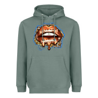 Sage american football lips Heavyweight Hoodie - Zillion Design Studio