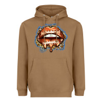 Toasted Coconut american football lips Heavyweight Hoodie - Zillion Design Studio