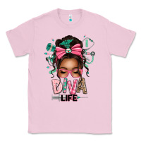 Bubblegum Pink afro messy bun diva life Classic Tee - texasbilliewilder
