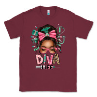 Burgundy afro messy bun diva life Classic Tee - texasbilliewilder