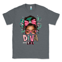 Charcoal Heather afro messy bun diva life Classic Tee - texasbilliewilder