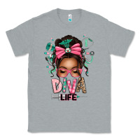 Heather Grey afro messy bun diva life Classic Tee - texasbilliewilder