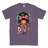 Lavender afro messy bun diva life Classic Tee - texasbilliewilder