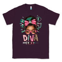 Plum afro messy bun diva life Classic Tee - texasbilliewilder