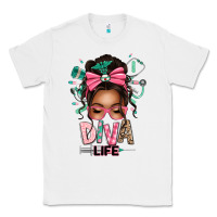 White afro messy bun diva life Classic Tee - texasbilliewilder