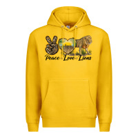 Lemon peace love lions Premium Hoodie - LillyAllenDesigns