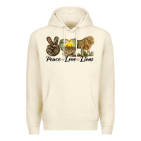 Sandshell peace love lions Premium Hoodie - LillyAllenDesigns