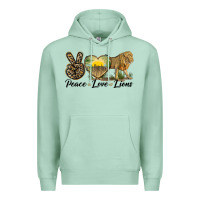 Peace Love Lions Premium Hoodie | Teevron