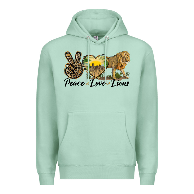 Peace Love Lions Premium Hoodie by LillyAllenDesigns | Teevron