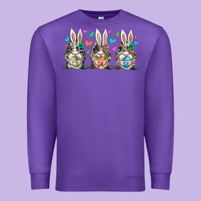 Western Bunny Gnome Premium Sweatshirt Designed By Racoondesign
