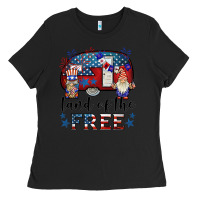 Black land of the free caravan gnomies Ladies Tee - BarkalooDesign