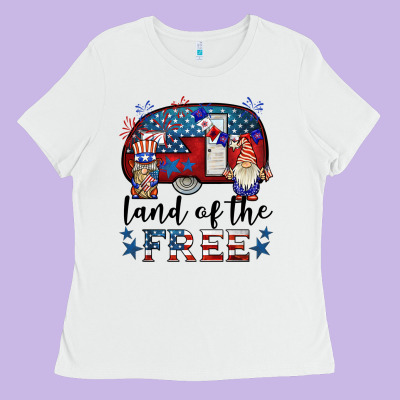 Land Of The Free Caravan Gnomies Ladies Tee Designed By Barkaloodesign