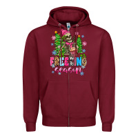 Burgundy freezing season skeleton Zipper Hoodie - Zillion Design Studio