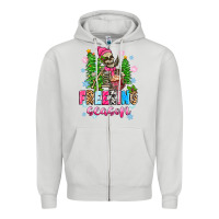 Dove Grey freezing season skeleton Zipper Hoodie - Zillion Design Studio