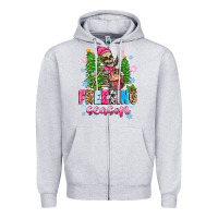 Heather Grey freezing season skeleton Zipper Hoodie - Zillion Design Studio