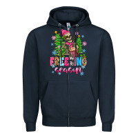 Navy freezing season skeleton Zipper Hoodie - Zillion Design Studio