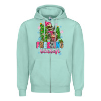 Seafoam freezing season skeleton Zipper Hoodie - Zillion Design Studio