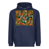 Navy fall cowhide highland cow tumbler Heavyweight Hoodie - RanaPortraitStore