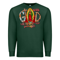 Sports Green With God All Things Are Possible Premium Sweatshirt - RacoonDesign