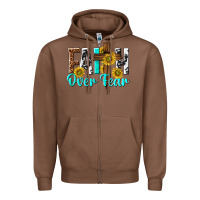 Chestnut faith over fear Zipper Hoodie - texasbilliewilder