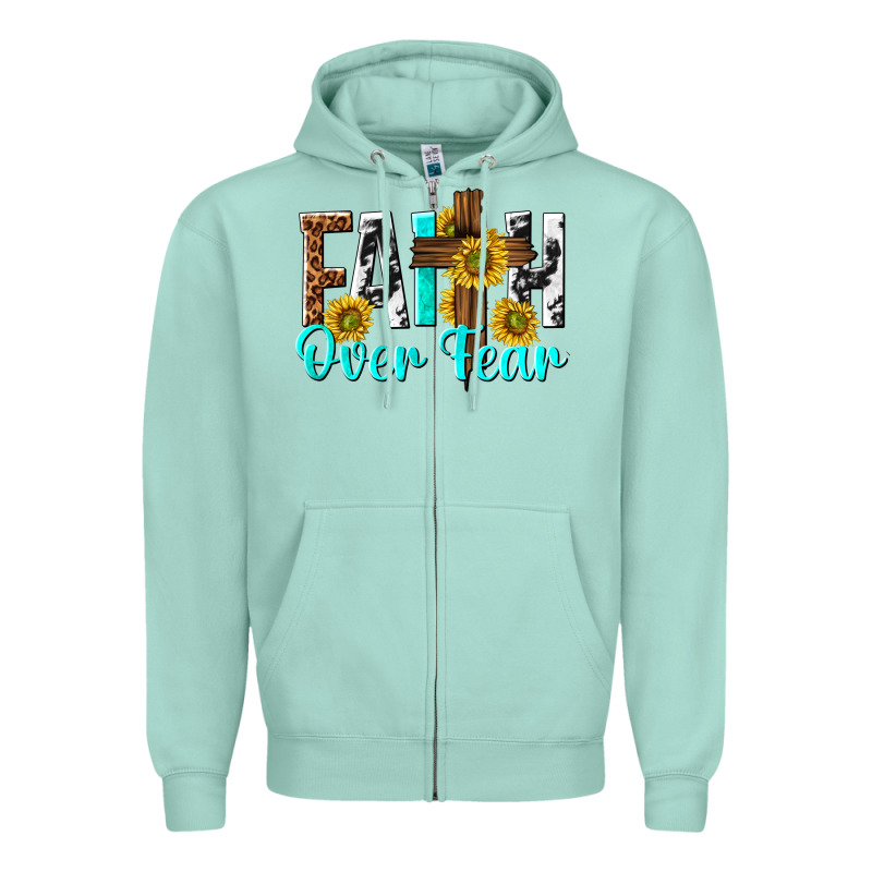 Faith Over Fear Zipper Hoodie by texasbilliewilder | Teevron