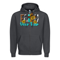 Smoke faith over fear Zipper Hoodie - texasbilliewilder