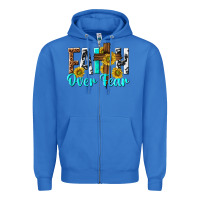 True Royal faith over fear Zipper Hoodie - texasbilliewilder