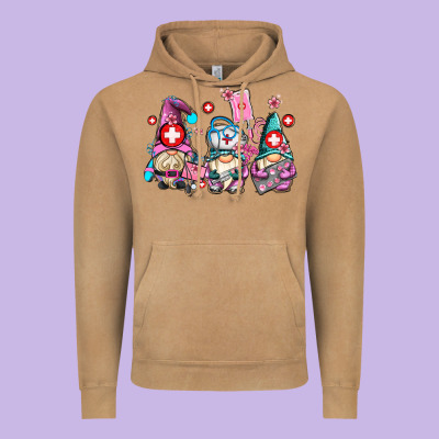 Nurse Gnomes Vintage Hoodie Designed By Adodesignshop