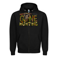 Black gone hunting western Zipper Hoodie - texasbilliewilder