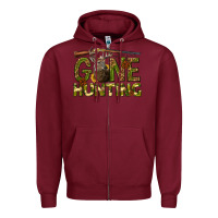 Burgundy gone hunting western Zipper Hoodie - texasbilliewilder