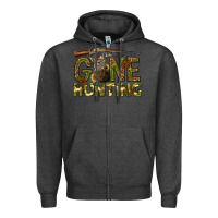 Charcoal Heather gone hunting western Zipper Hoodie - texasbilliewilder