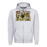 Heather Grey gone hunting western Zipper Hoodie - texasbilliewilder