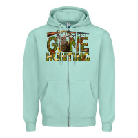 Seafoam gone hunting western Zipper Hoodie - texasbilliewilder
