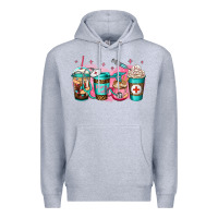 Heather Grey nurse fuel coffee Premium Hoodie - Jasminsmagicworld
