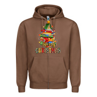 Chestnut book christmas tree merry christmas Zipper Hoodie - Zillion Design Studio