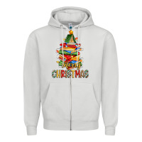 Dove Grey book christmas tree merry christmas Zipper Hoodie - Zillion Design Studio
