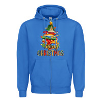 True Royal book christmas tree merry christmas Zipper Hoodie - Zillion Design Studio