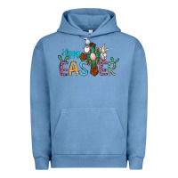 Pigment Pebble Blue cross rabbit gnomes happy easter Urban Hoodie - Jasminsmagicworld